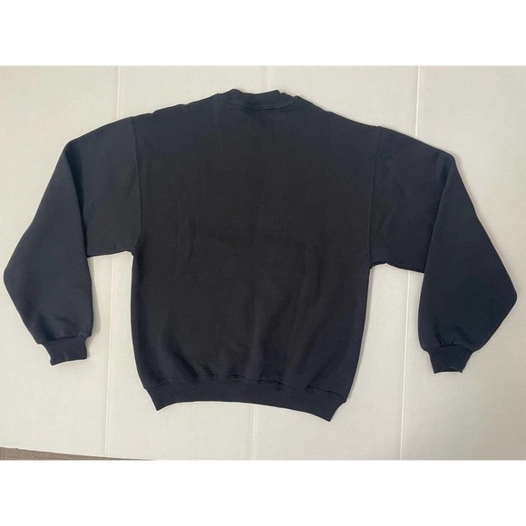 VTG A F‎ front embroidery Crew Neck Size Small Black - Picture 7 of 7